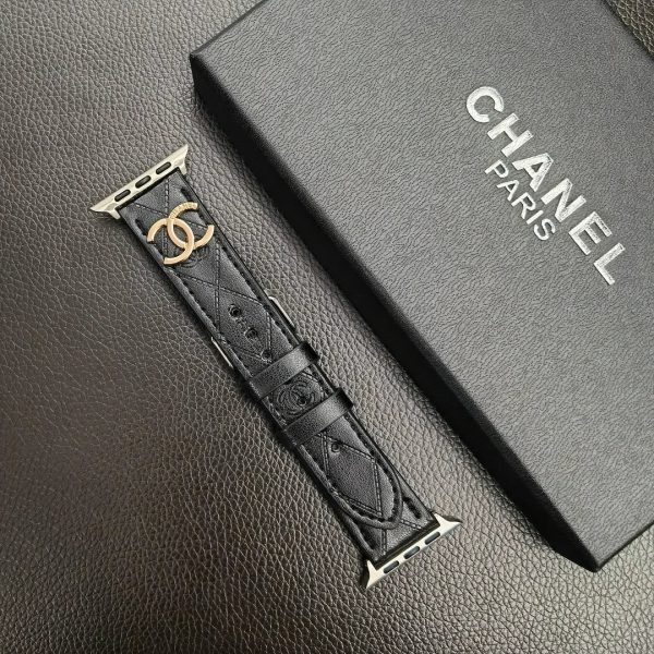 Luxury Gold Monogram 3D Embossed Leather Apple Watch Strap - 图片 22