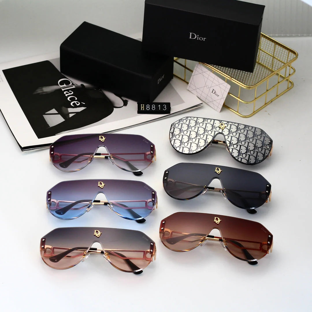 Vintage One-Piece Sunglasses H8813 - 图片 15