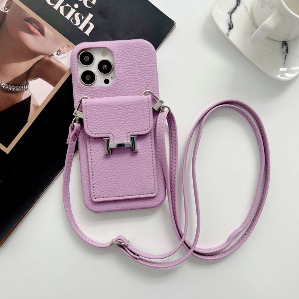 H Card Holder Leather Chain iPhone Case - 图片 13