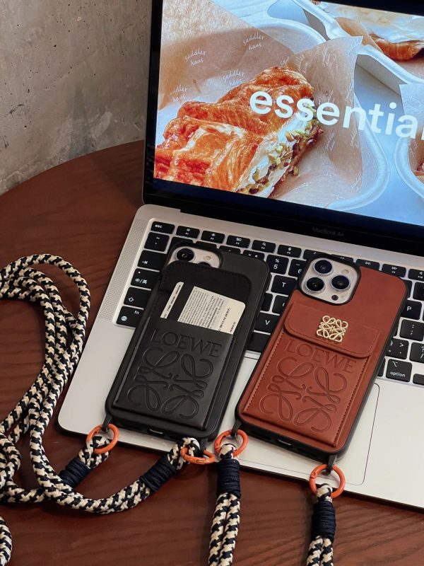 Loe Card Holder Leather iPhone Case - 图片 2