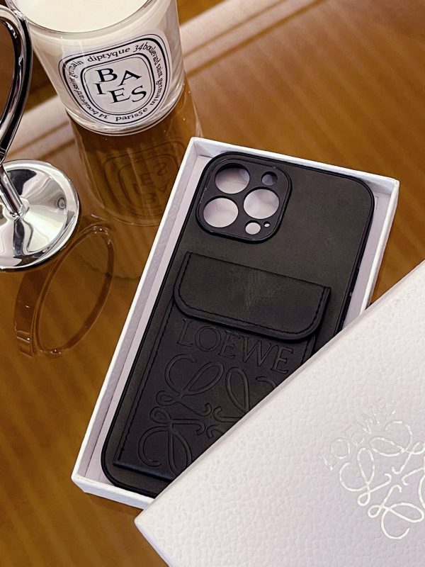 LOEWE iPhone Case With Card Holder Black-LZP241448 - 图片 6