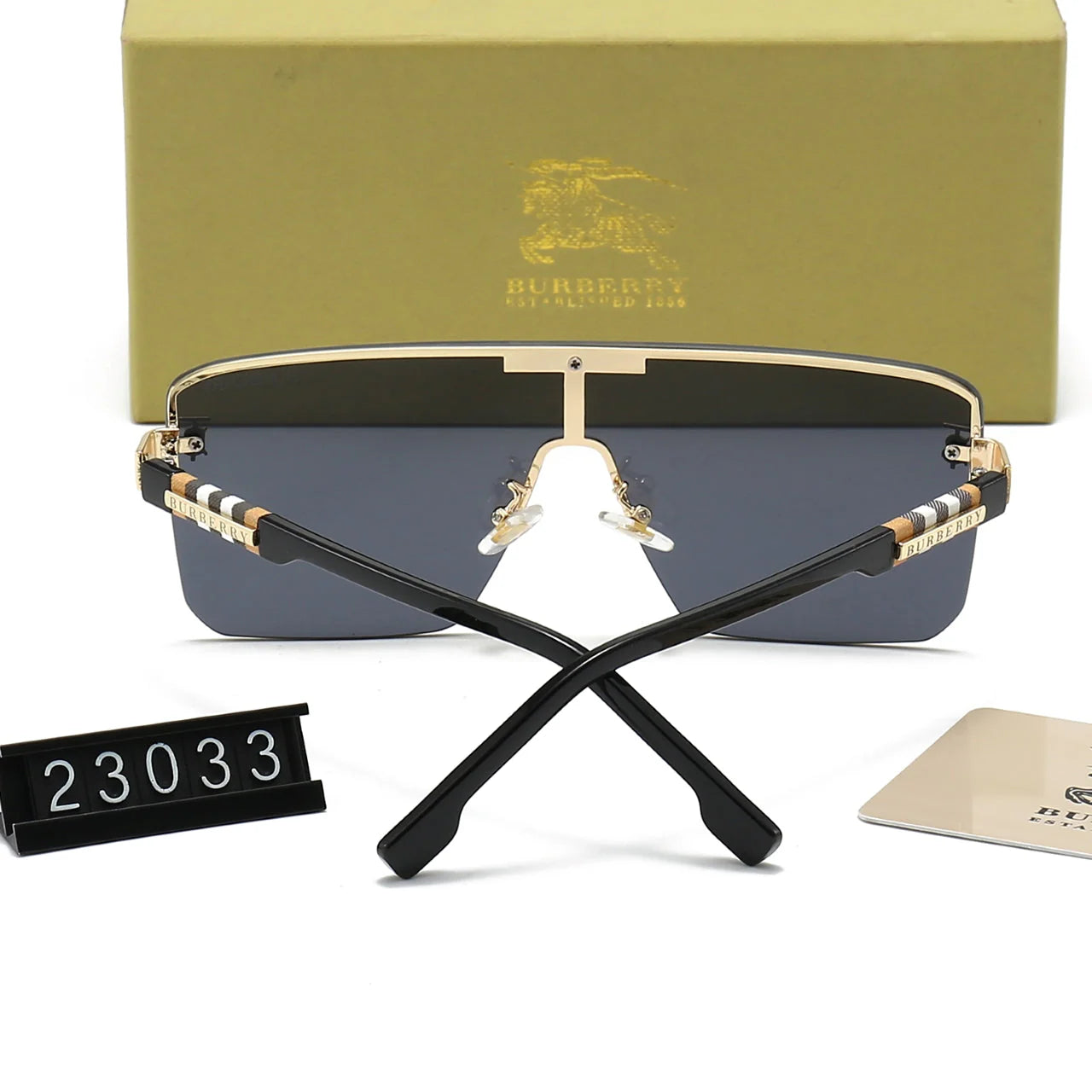 One-Piece Checkered HD Sunglasses 23033 - 图片 13