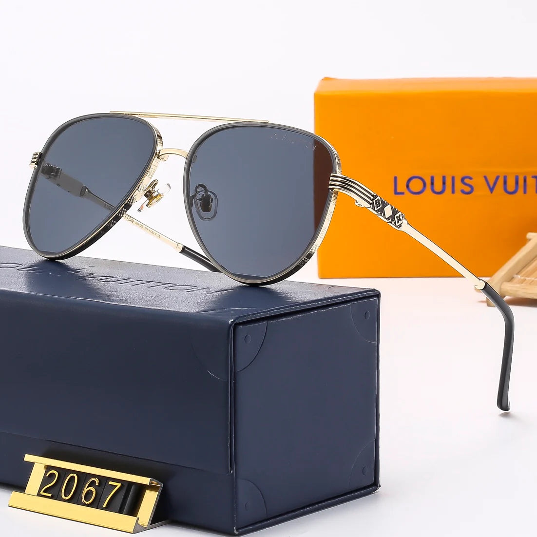 FASHION AVIATOR SUNGLASSES 2067 - 图片 2