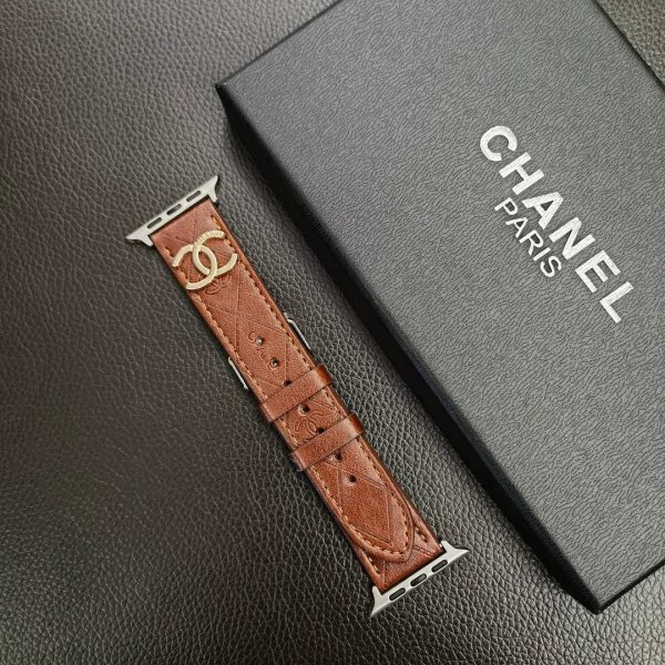 Luxury Gold Monogram 3D Embossed Leather Apple Watch Strap - 图片 18