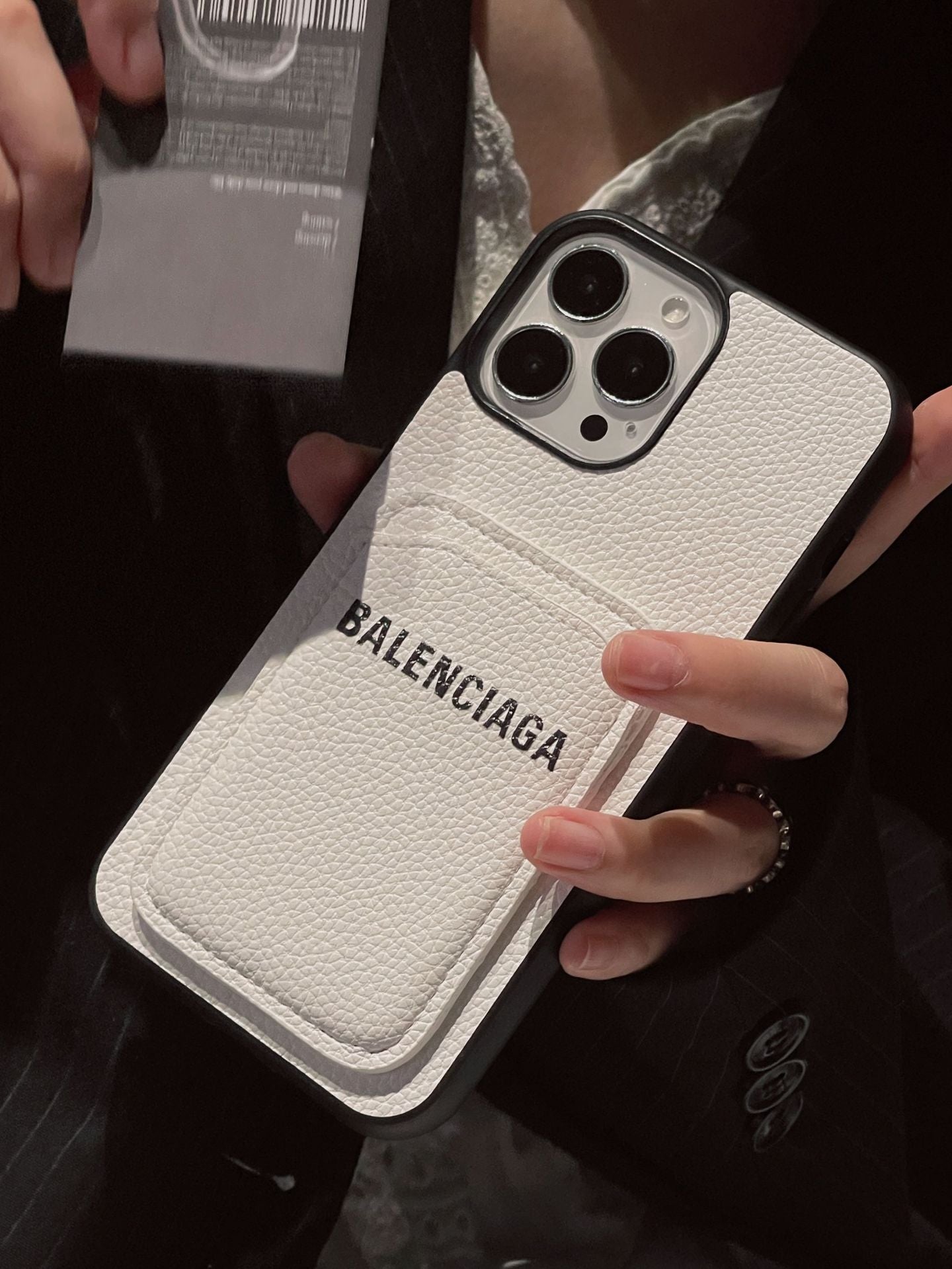BB Card Holder Leather iPhone Case - 图片 5
