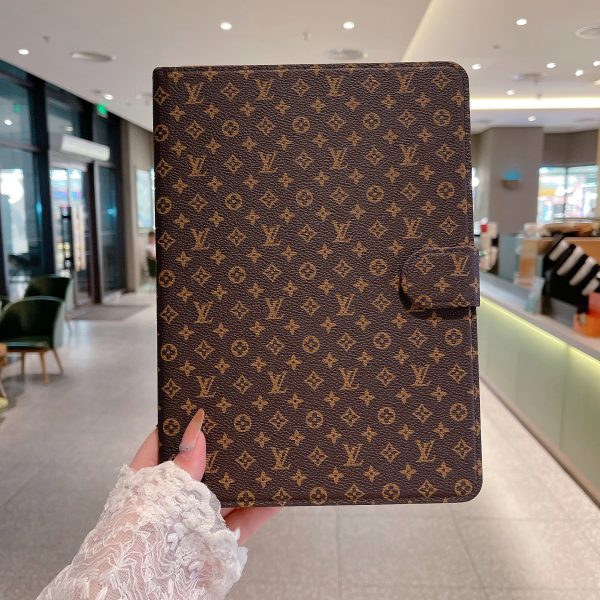 Elegant Monogram Canvas Flip Cover Apple iPad Protective Leather Case - 图片 21