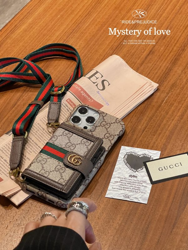 GG Card Bag Crossbody iPhone Case - 图片 2