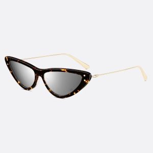 Yellow Tortoiseshell-Effect Butterfly Sunglasses MISDB4U