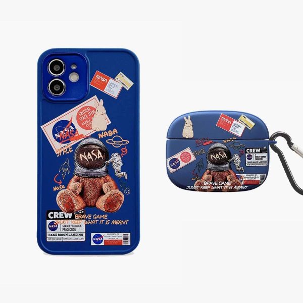 Limited Blue Astronaut Phone & AirPods Case | 2-Pack - 图片 2