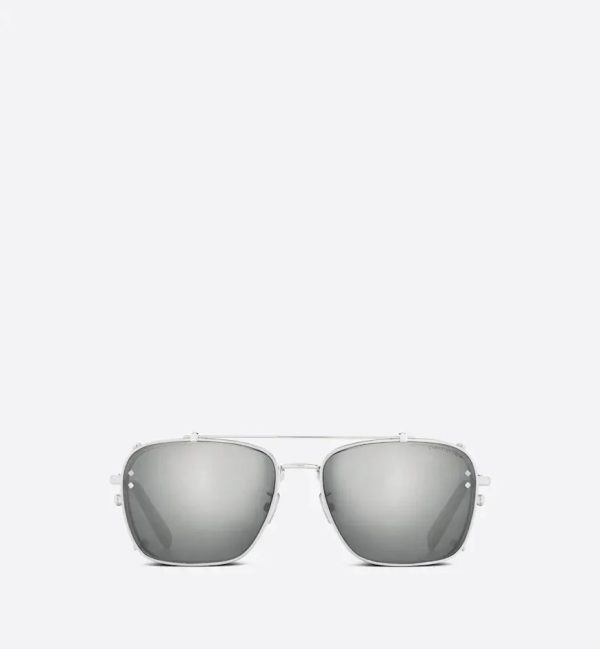 Light Blue and Silver Mirrored Square Sunglasses CDDMS4U - 图片 2