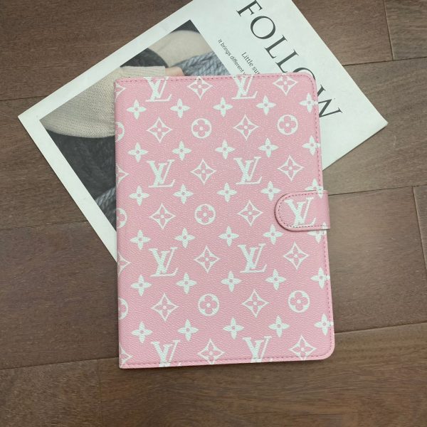 Elegant Monogram Canvas Flip Cover Apple iPad Protective Leather Case - 图片 6