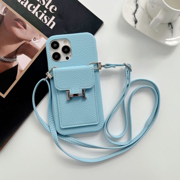 H Card Holder Leather Chain iPhone Case - 图片 15