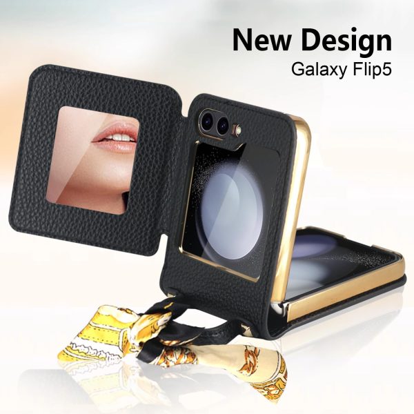 Samsung Luxury Leather Galaxy Z Flip 5/4 Case - 图片 2