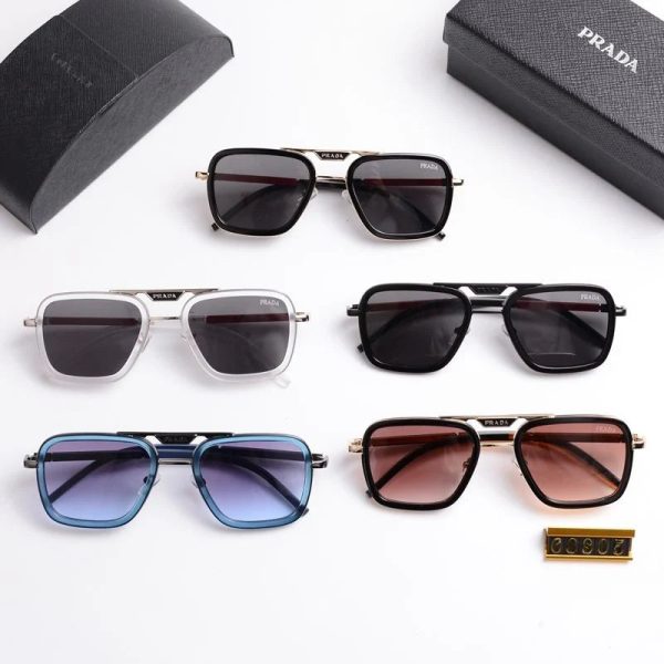 Unisex Double Bridge Metal Square Sunglasses 68805 - 图片 11
