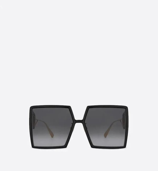 Oversized Black Square Sunglasses 30MTSU - 图片 2