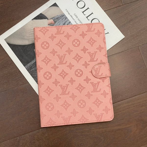 3D Embossed Canvas Monogram Holster Apple iPad Flip Cover With Stand Function - 图片 20