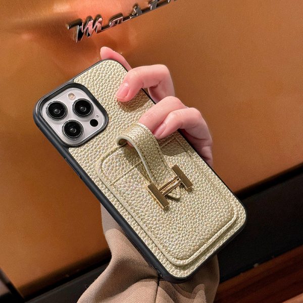 H Card Holder Leather iPhone Case - 图片 5