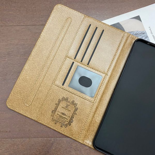 Elegant Monogram Canvas Flip Cover Apple iPad Protective Leather Case - 图片 7