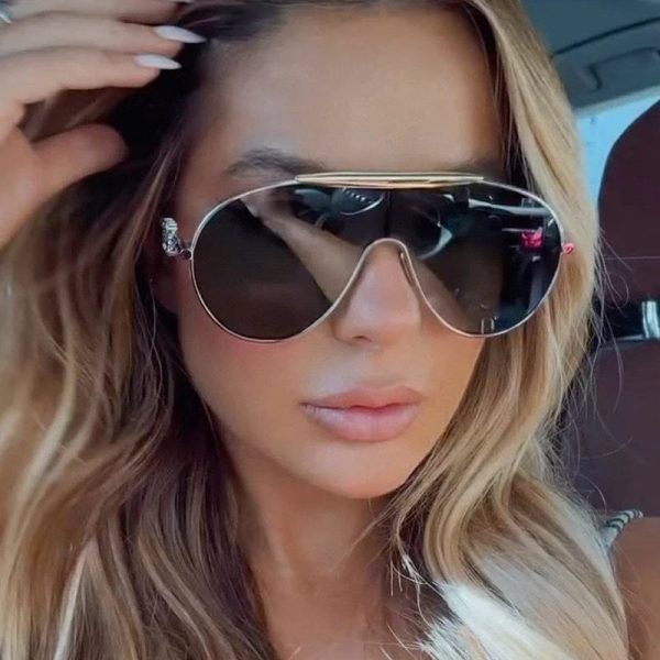 Oval round frame sunglasses - 图片 12