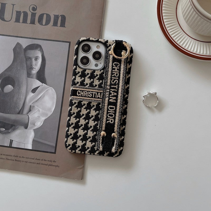 CD Houndstooth Wristband iPhone Case - 图片 5
