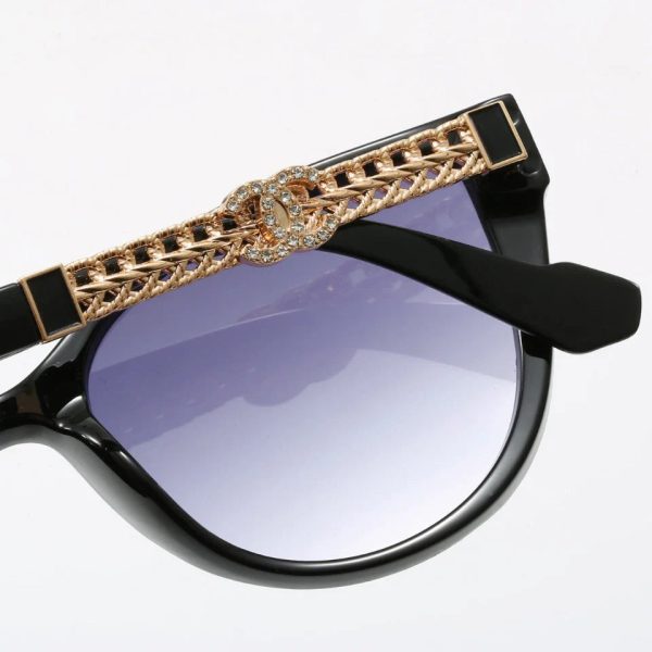 Fashionable Woven Temple Sunglasses 89861 - 图片 2