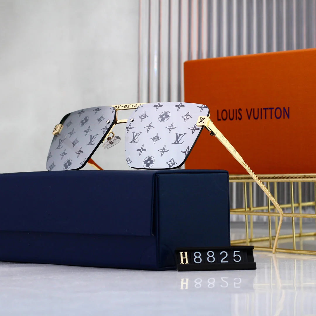 HD Metal Monogram Sunglasses H8825 - 图片 2