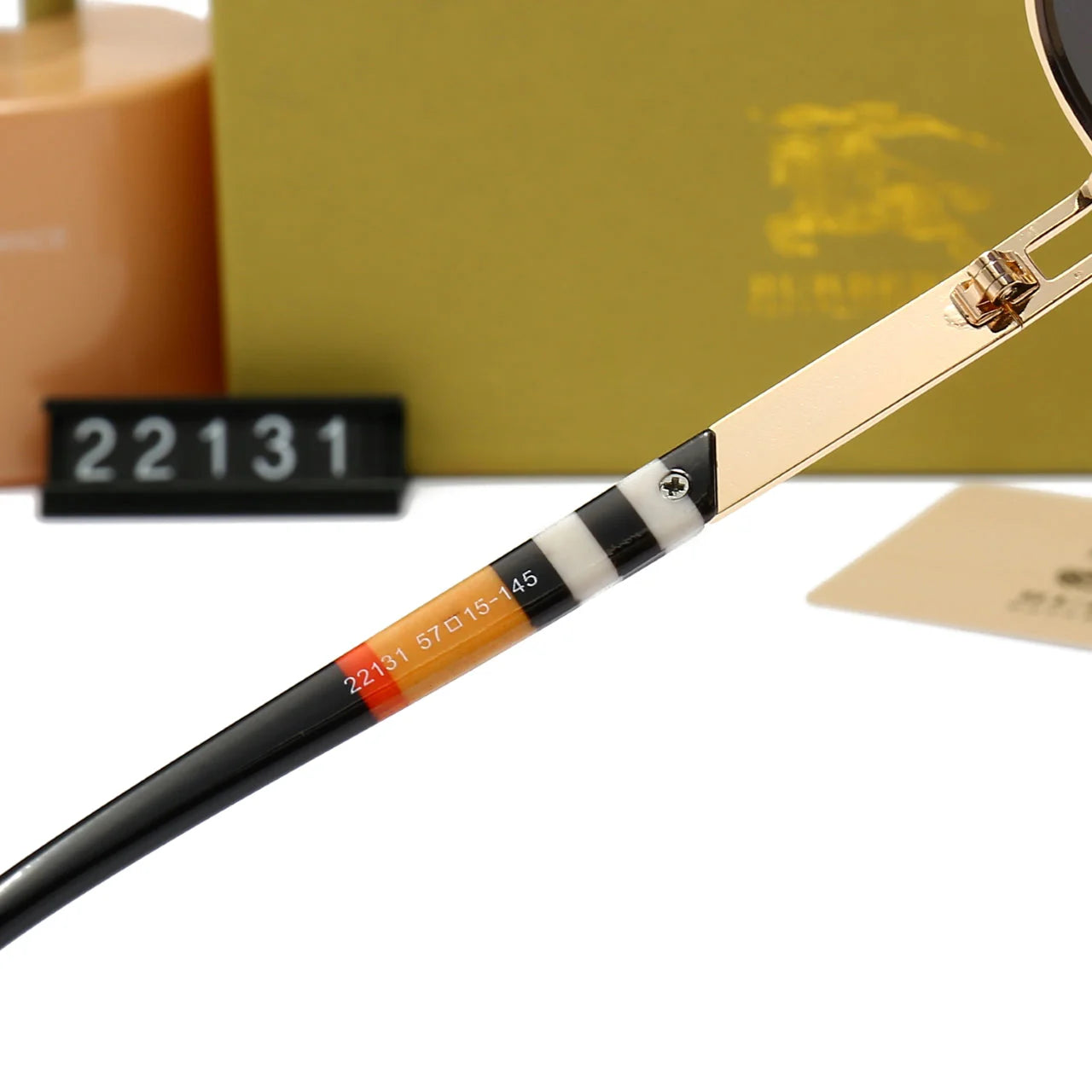 Plaid Metal Frame Sunglasses 22031 - 图片 13