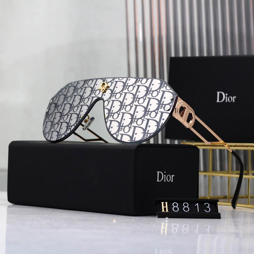 Vintage One-Piece Sunglasses H8813 - 图片 2