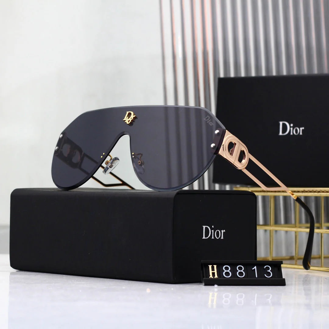 Vintage One-Piece Sunglasses H8813 - 图片 3