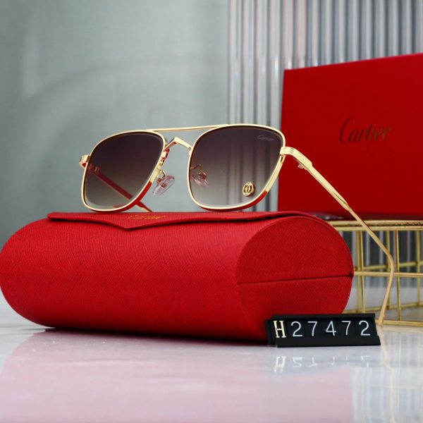 Golden Frame Sunglasses - 图片 2