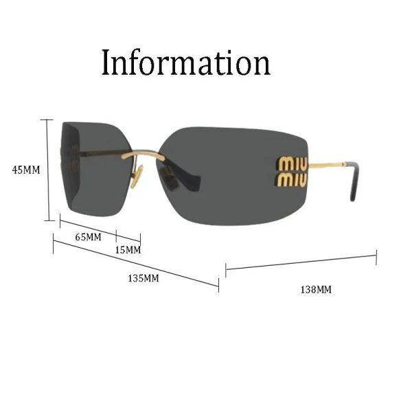 Fashionable frameless sunglasses - 图片 7