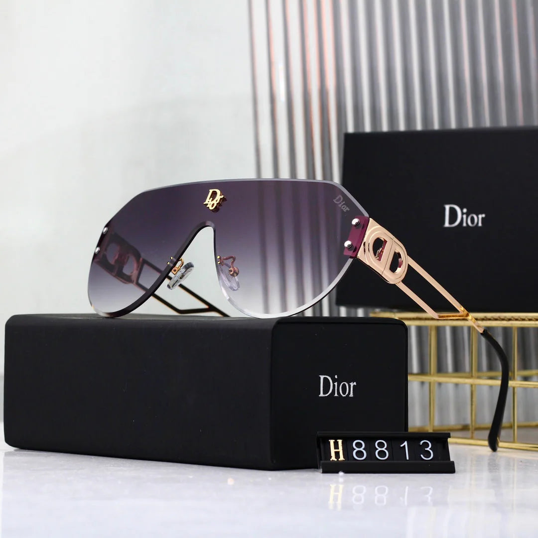 Vintage One-Piece Sunglasses H8813 - 图片 12