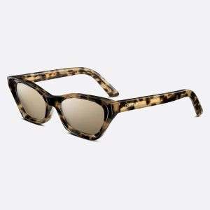 Beige Tortoiseshell-Effect Butterfly Sunglasses DMNGB1I