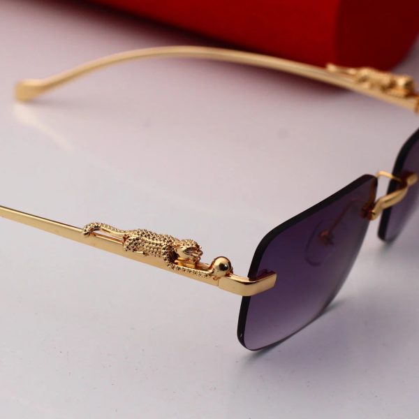 Golden Leopard Frame Sunglasses - 图片 12