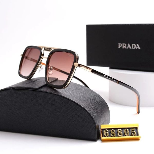 Unisex Double Bridge Metal Square Sunglasses 68805 - 图片 7