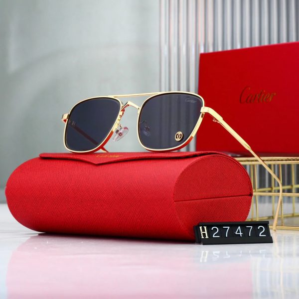 Golden Frame Sunglasses - 图片 5