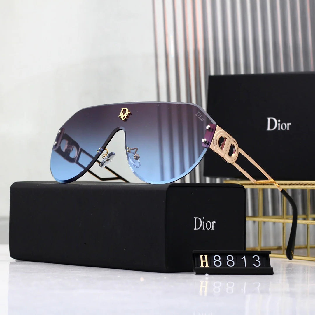 Vintage One-Piece Sunglasses H8813 - 图片 9