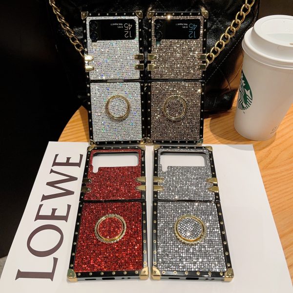 Samsung Galaxy Z Flip6/5/4/3 5G Square Case "Ruby Ring" - 图片 11