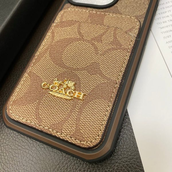 Coach iPhone Case With Card Holder Coffee -KB241416 - 图片 3