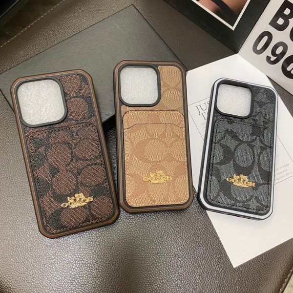 Coach iPhone Case With Card Holder Coffee -KB241416 - 图片 6