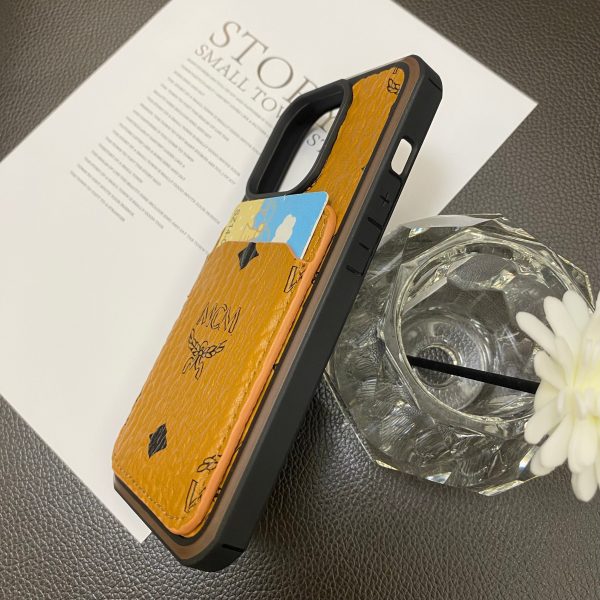 MCM iPhone Case With Card Holder  Yellow-MCK240603 - 图片 4