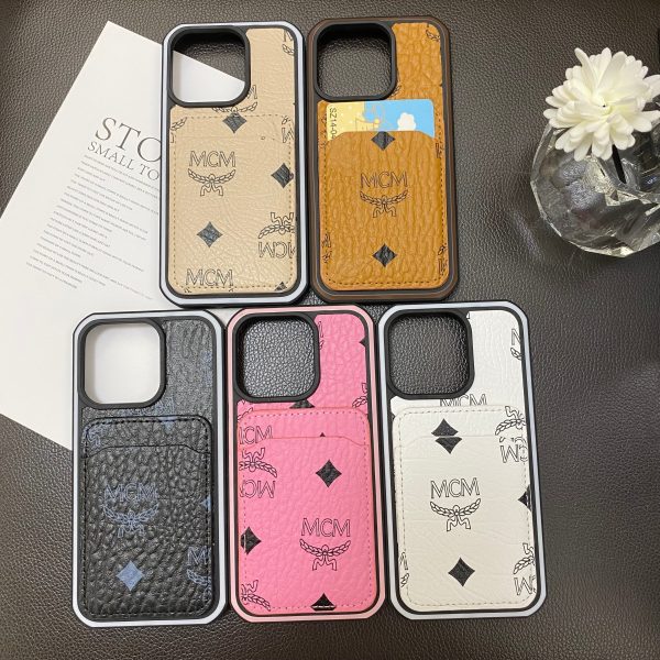 MCM iPhone Case With Card Holder  Yellow-MCK240603 - 图片 5
