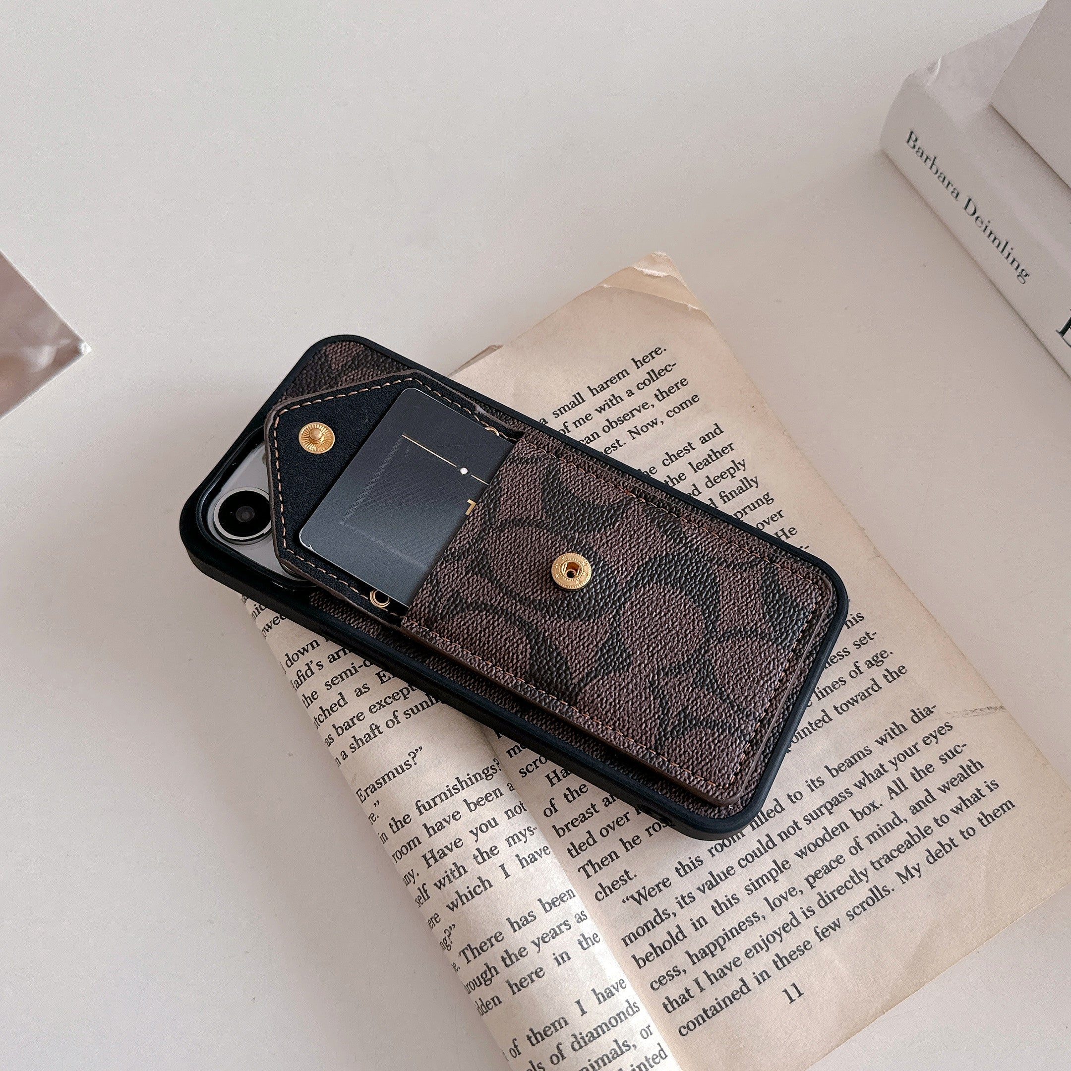 Coach iPhone Case With Card Holder And Strap Dark Brown -SJ240513 - 图片 4