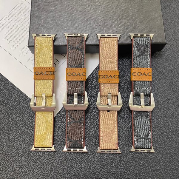 Leather Coach Apple Watch Band Black-YHK244221710 - 图片 4
