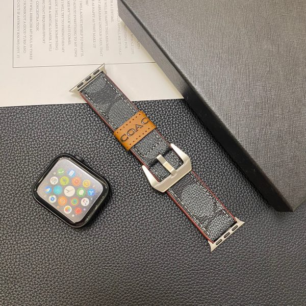 Leather Coach Apple Watch Band Black-YHK244221710 - 图片 6