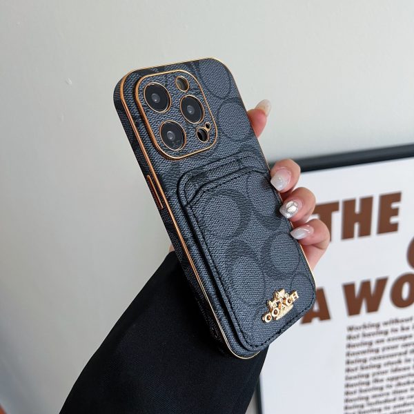 Coach iPhone Case With Card Holder Black  -KB241651 - 图片 2