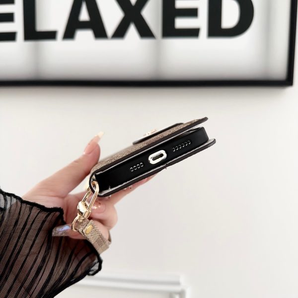 Coach iPhone Case  Leather Flip Case with Card Holder Black-PTK241622 - 图片 5