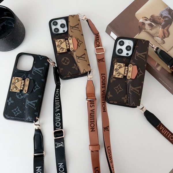 Lou Lock Card Bag Crossbody Chain iPhone Case - 图片 4