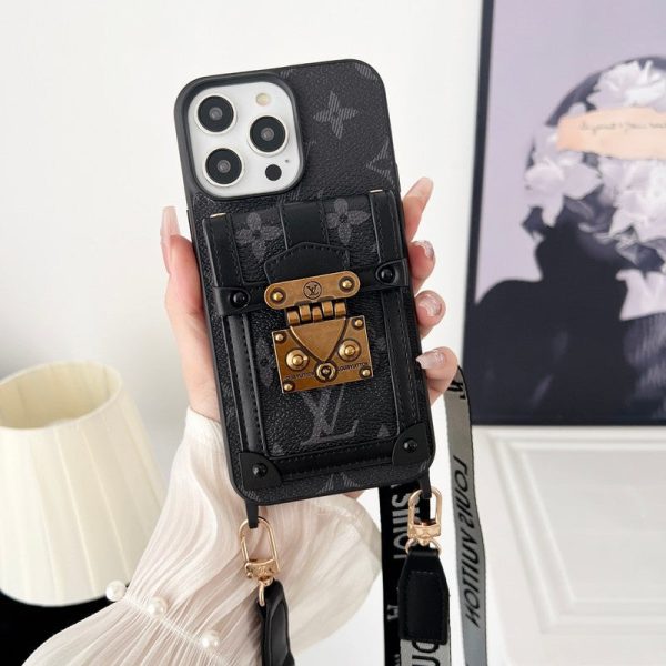 Lou Black & White Crossbody Chain iPhone Case - 图片 9