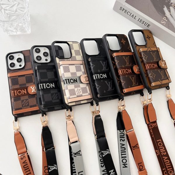 Lou Card Bag Chain Black & White iPhone Case - 图片 4
